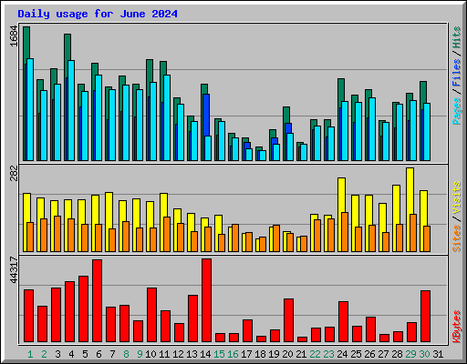 Daily usage for June 2024