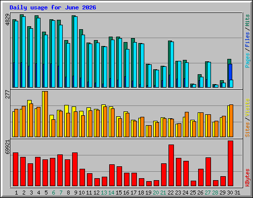 Daily usage for June 2026