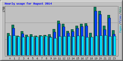 Hourly usage for August 2014