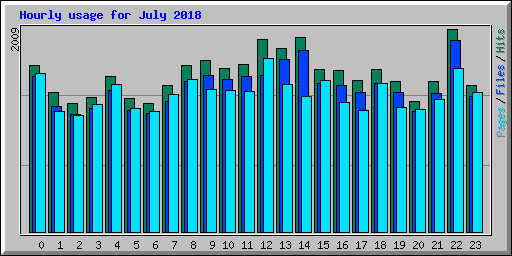 Hourly usage for July 2018