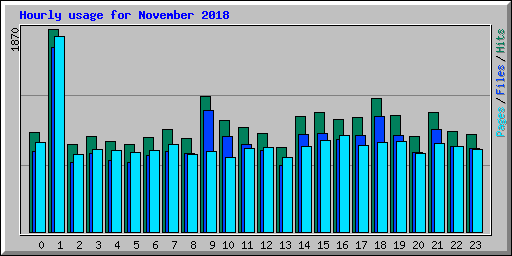 Hourly usage for November 2018