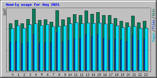 Hourly usage for May 2021