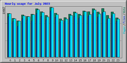 Hourly usage for July 2023