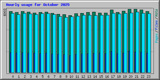 Hourly usage for October 2025