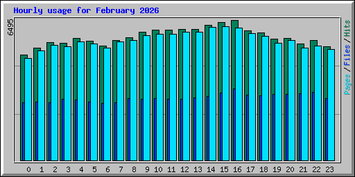 Hourly usage for February 2026
