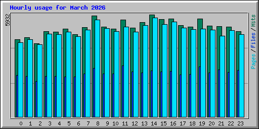 Hourly usage for March 2026