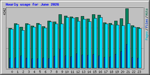 Hourly usage for June 2026