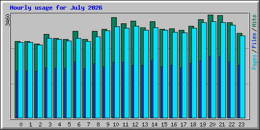 Hourly usage for July 2026