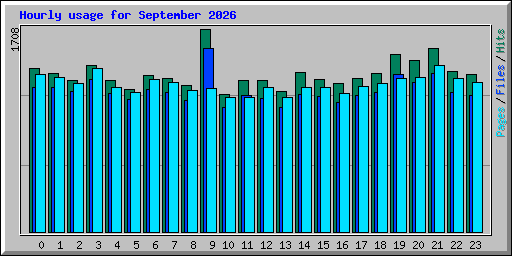 Hourly usage for September 2026